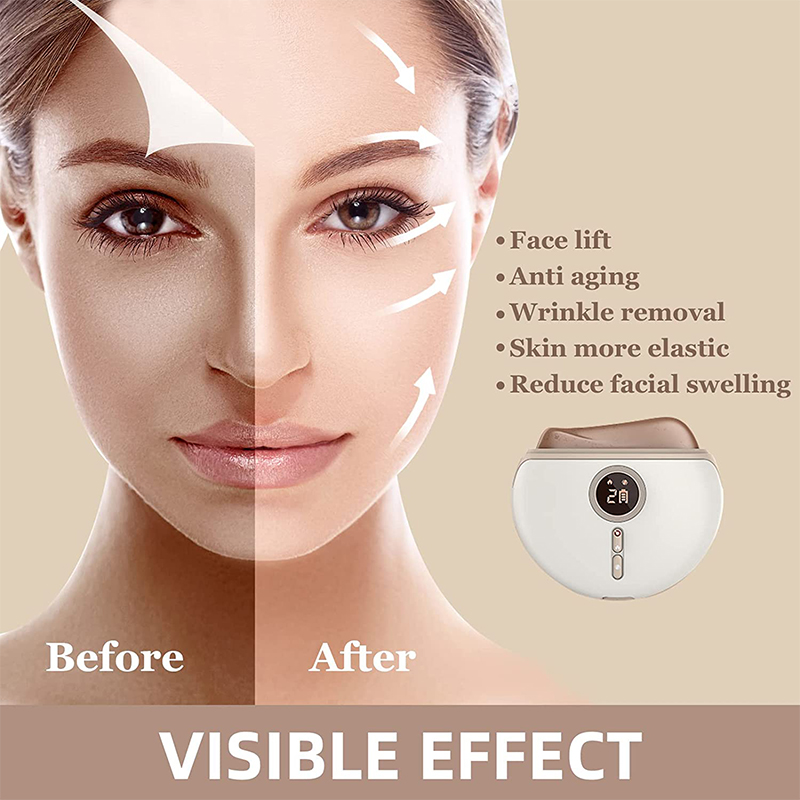 Amazon Hottest OEM Portable Microcurrent Skin Therapy Face Lift Machine Body Slimming Machine Guasha Stone Bian Gua Sha