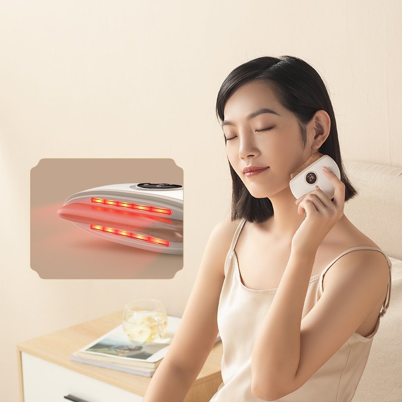 Amazon Hottest OEM Portable Microcurrent Skin Therapy Face Lift Machine Body Slimming Machine Guasha Stone Bian Gua Sha