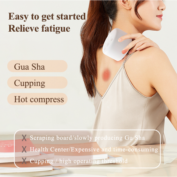 Black Bian Stone Smart Electric Cupping Massage Product Gua Sha Massage 2022 New Product