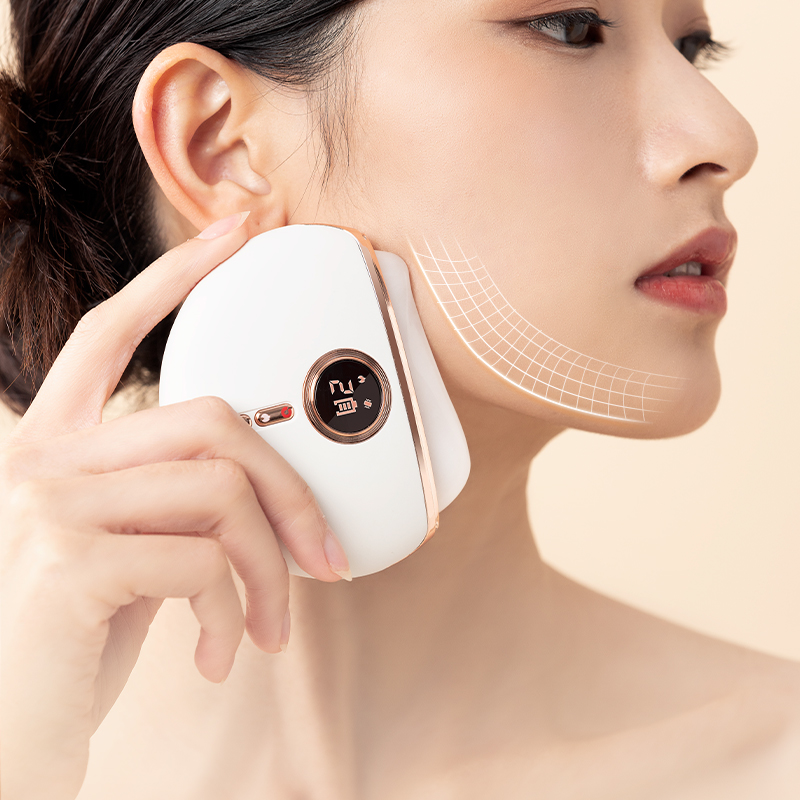 Techlove Hot Sales Skin Care Tools Custom 100% natural crystal facial face quartz roller Electric gua sha jade roller