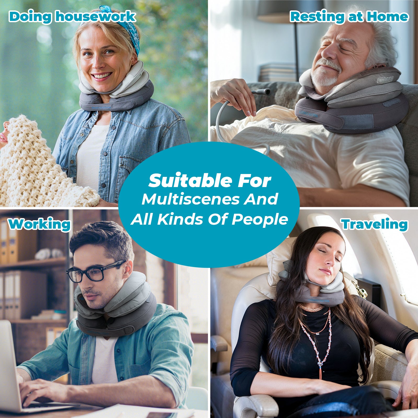 Tech Love JT1 Expandable Travel Home Multi-level Neck Supporter